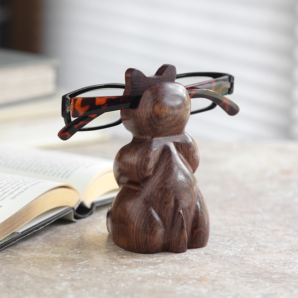 Alternate view:ALT1 of Rosewood Bear Glasses Stand