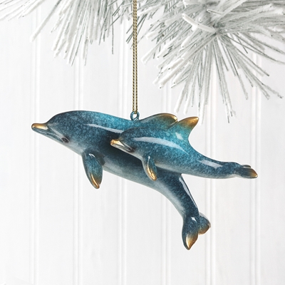 Mother and Child Dolphin Ornament