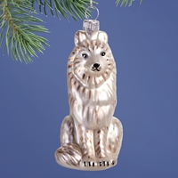 Wolf Glass Ornament - 500131