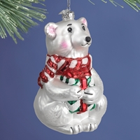 Polar Bear Glass Ornament - 500141