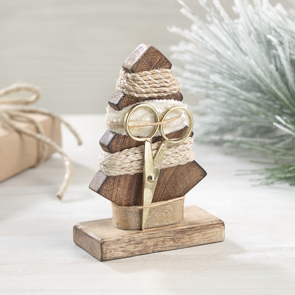 Alternate view: of White and Gold Ribbon Tree Set