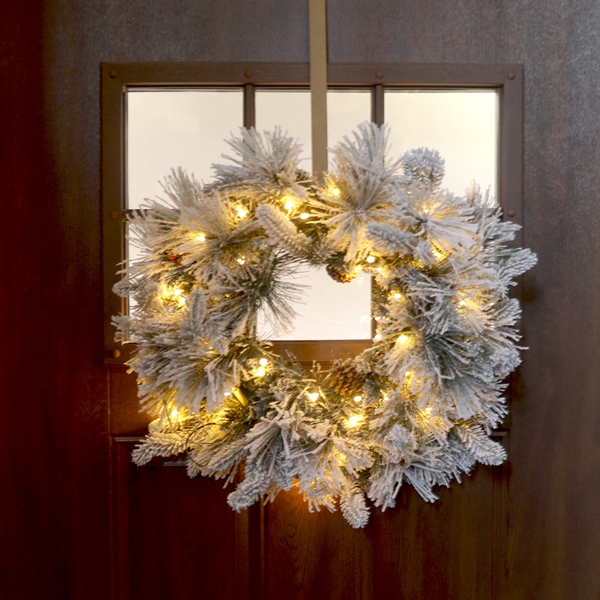 Alternate view:ALT1 of Frosted Pine LED Wreath