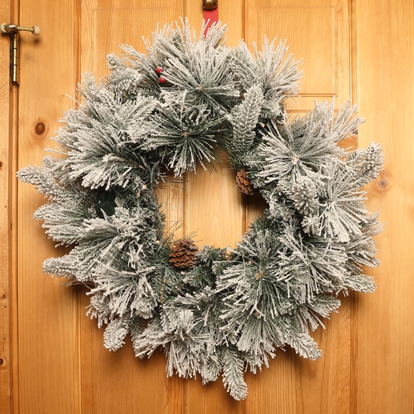 Alternate view:ALT4 of Frosted Pine LED Wreath