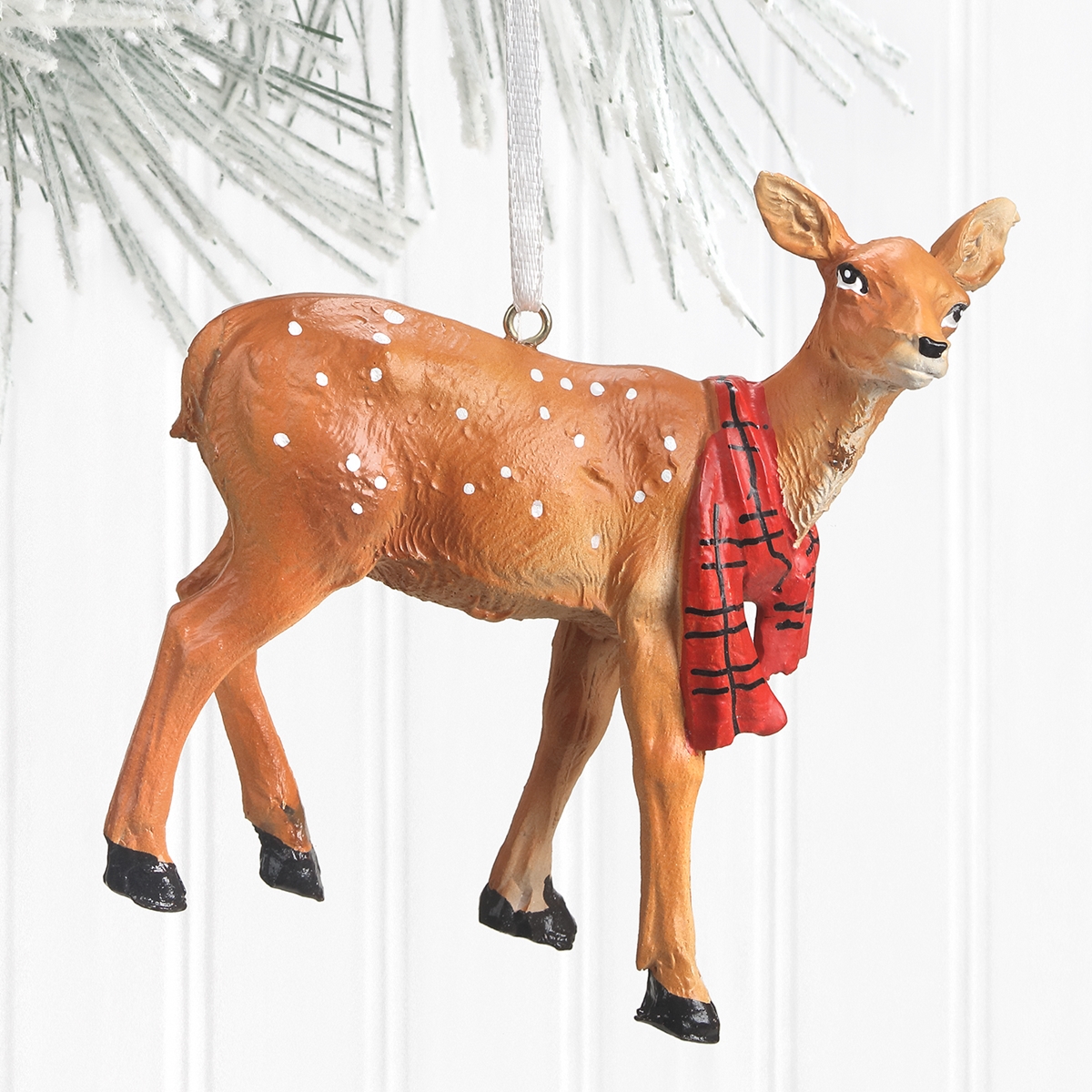 Deer with Scarf Ornament