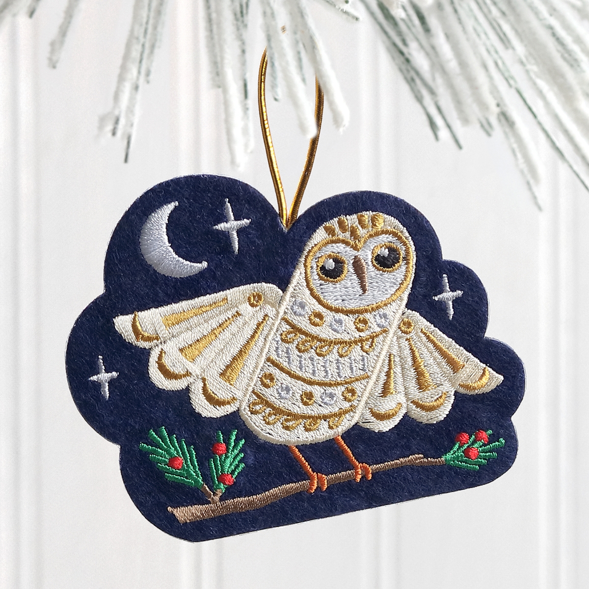 Owl Woodland Felt Ornament