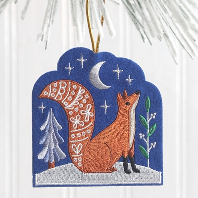 Fox Woodland Felt Ornament