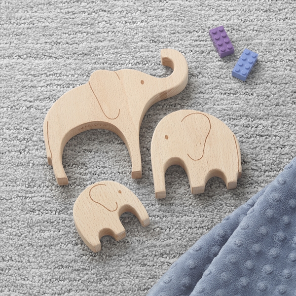 Alternate view:ALT1 of Elephant Family Wooden Puzzle