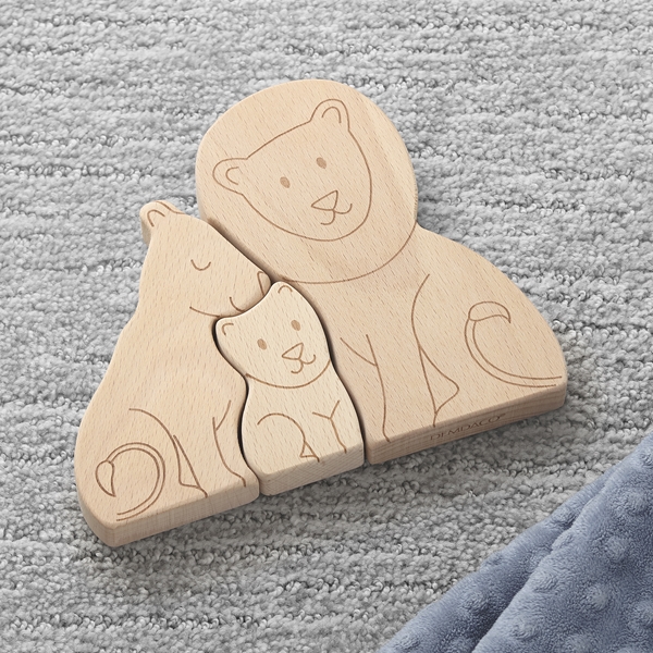 Alternate view: of Lion Family Wooden Puzzle