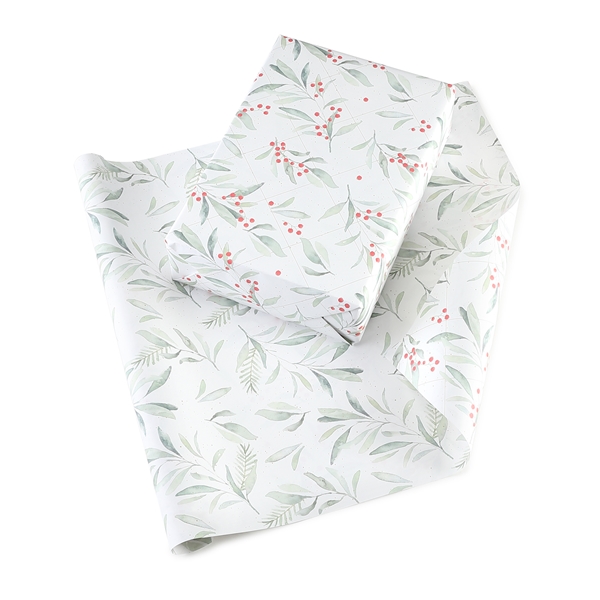 Alternate view: of Watercolor Greenery Wrapping Paper