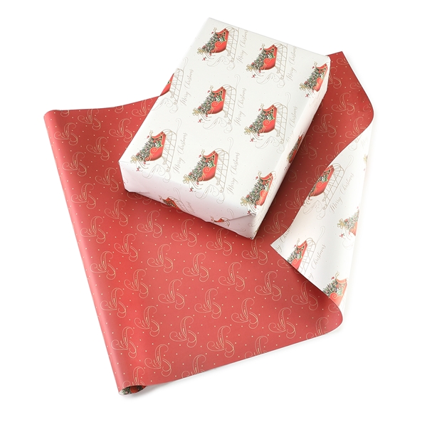 Alternate view: of Vintage Sleigh Wrapping Paper