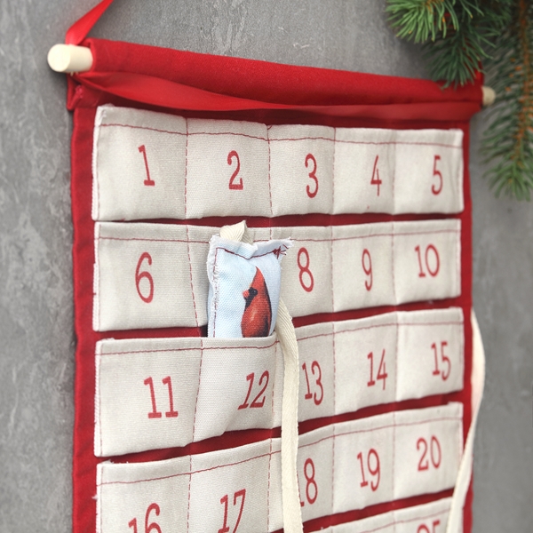 Alternate view:ALT1 of Jolly Snowman Fabric Countdown Calendar