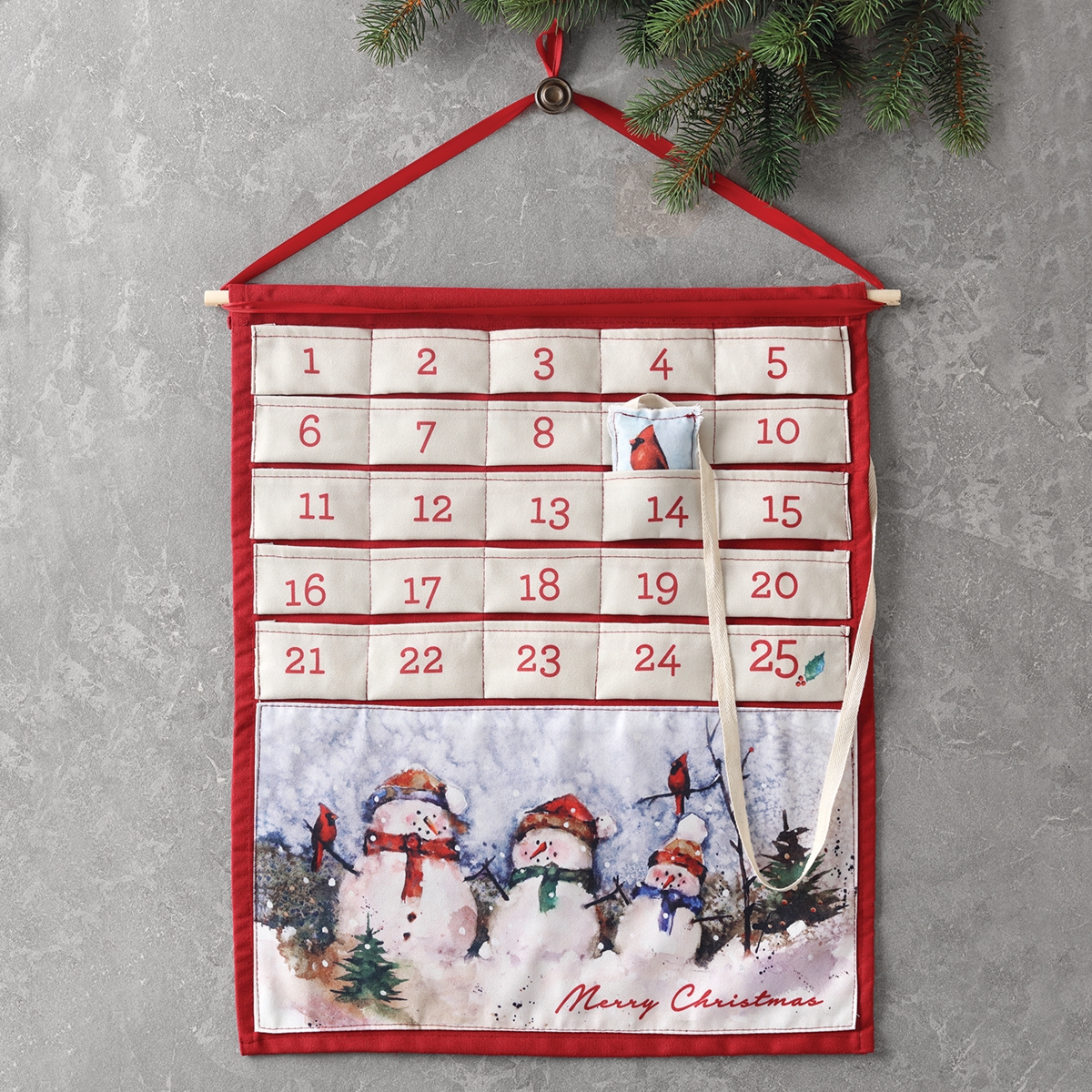 Jolly Snowman Fabric Countdown Calendar