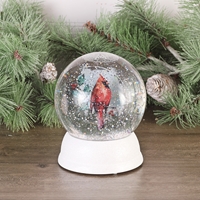 Light-Up Cardinal Snow Globe - 550098
