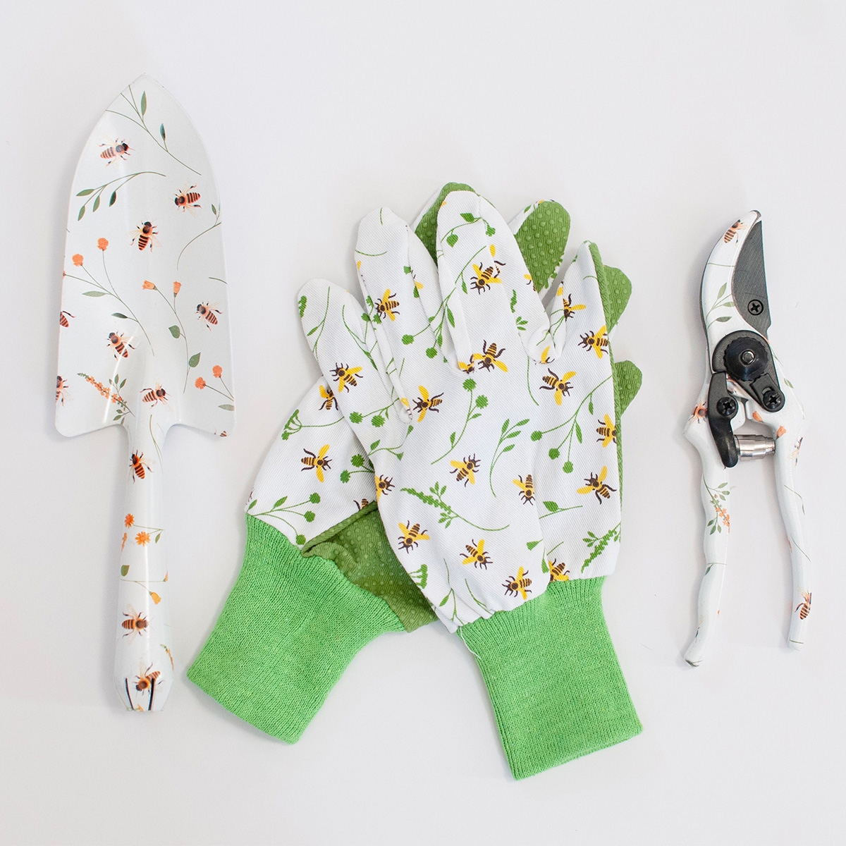 Bee Garden Set (includes Bee Pruners, Trowel, Gloves)