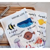Marine Life Alphabet Tea Towel - 440099