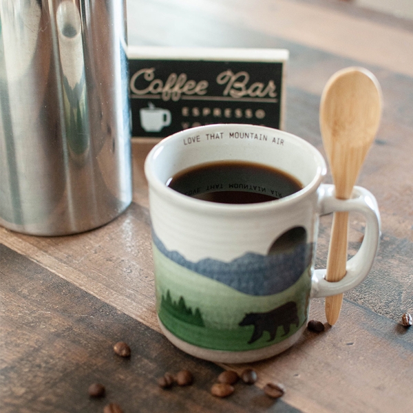 Alternate view: of In the Woods Mug with Spoon