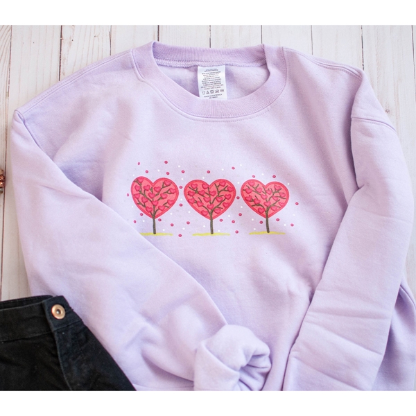 Alternate view:Lifestyle of Tree Heart Sweatshirt (Ladies Cut)