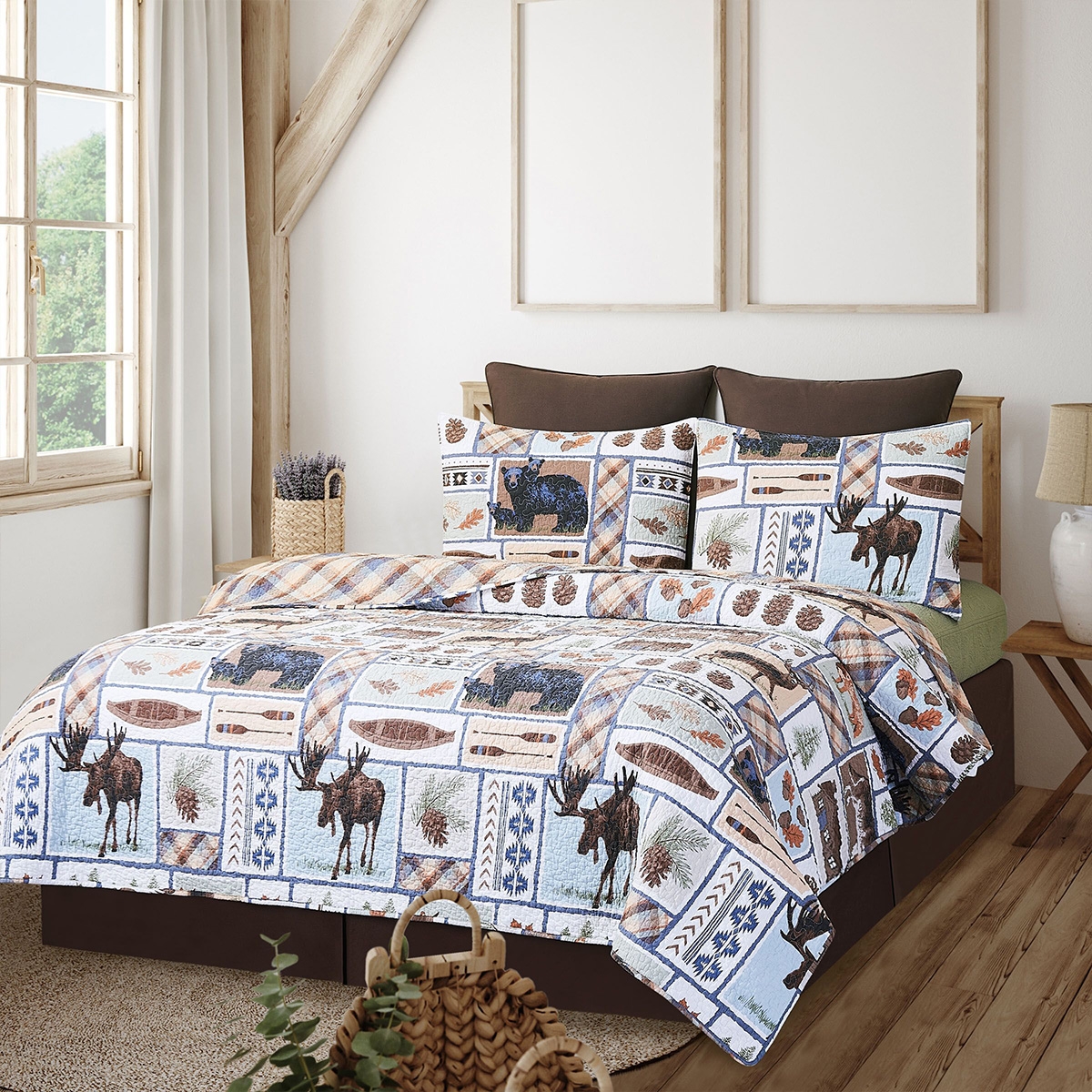 Lodge and Lake Quilted Comforter Set
