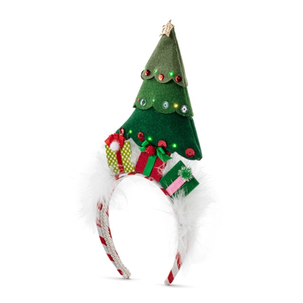 Alternate view:ALT1 of Lit Christmas Tree Headband
