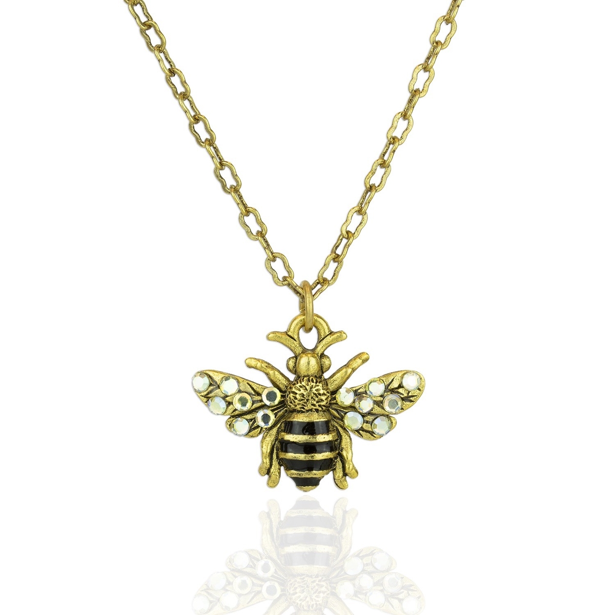 Large Crystal Bumblebee Pendant Necklace By Lisa Angel | Bumble bee necklace,  Bee necklace, Large crystals