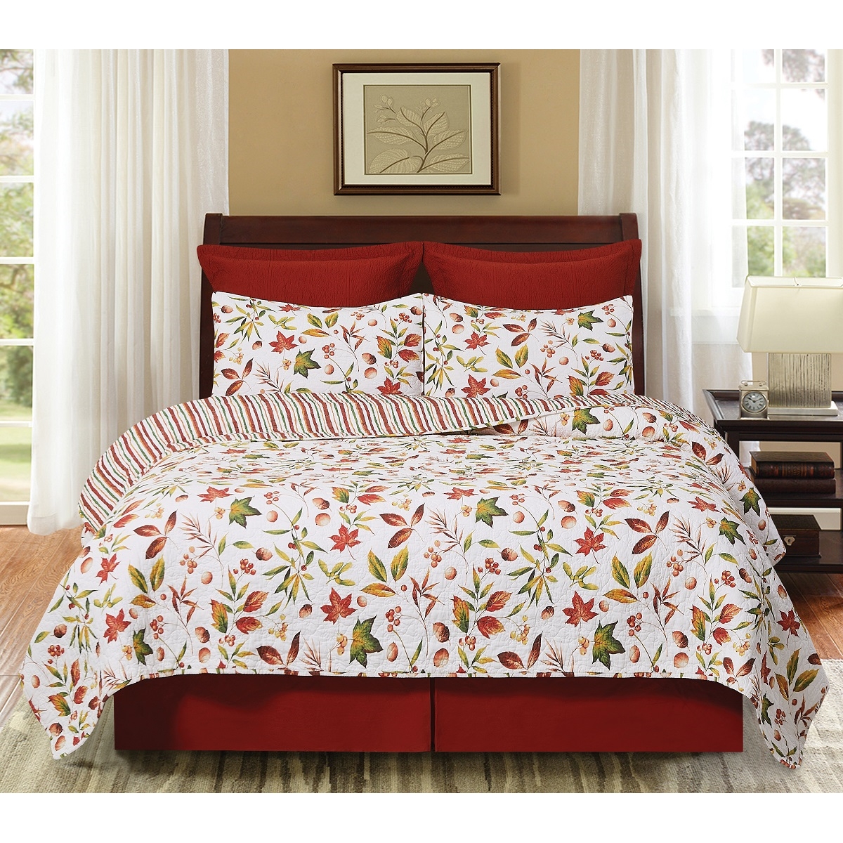 Fall Foliage Quilted Comforter Set