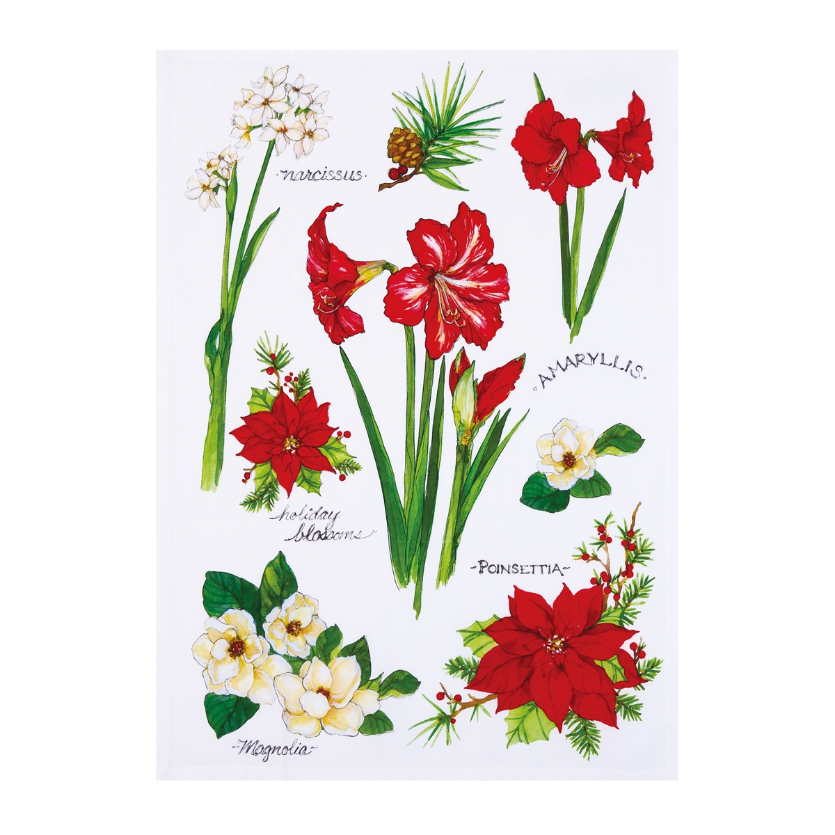 Holiday Blossoms Kitchen Towel