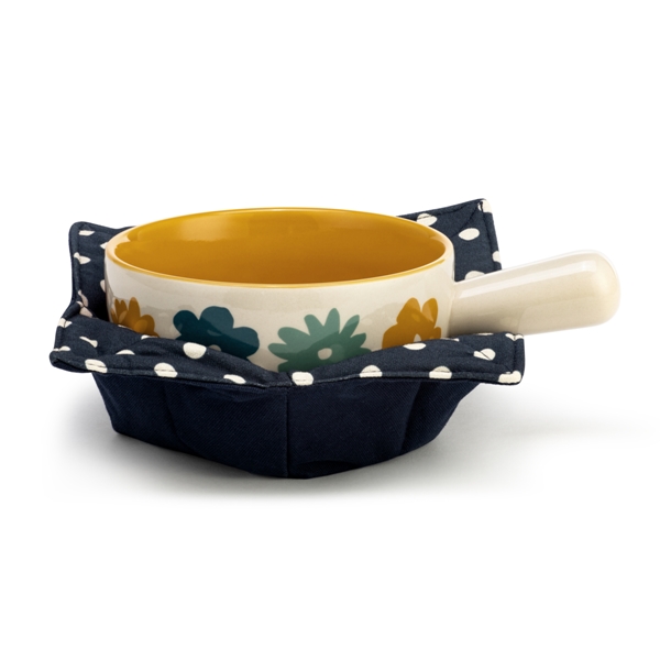 Alternate view: of Fall Flowers Soup Crock & Bowl Cozy