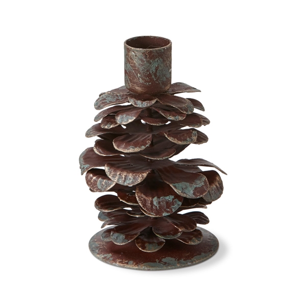 Alternate view:ALT1 of Small Pinecone Candle Holder
