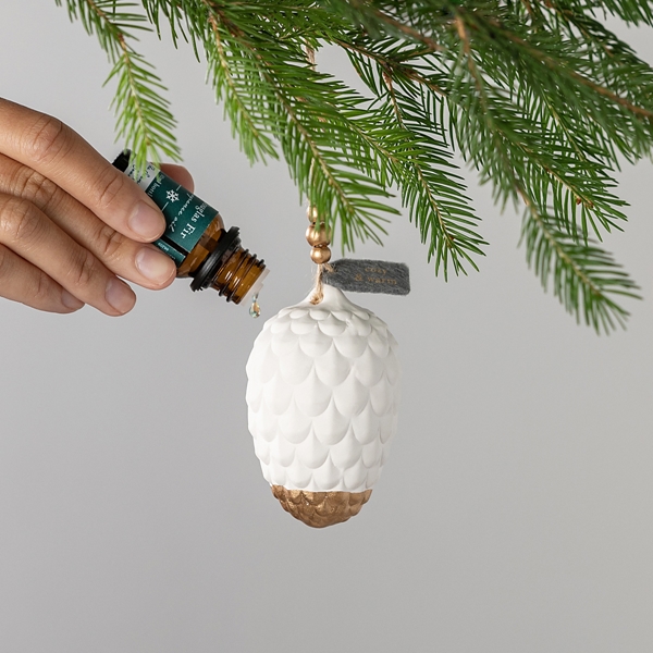 Alternate view: of Pine Cone Fragrance Oil Diffuser Ornament