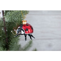 Ladybug Glass Ornament - 500160