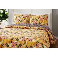 Summer Blooms Quilted Comforter Set - 439017
