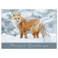 Red Fox in Falling Snow Cards - 10894