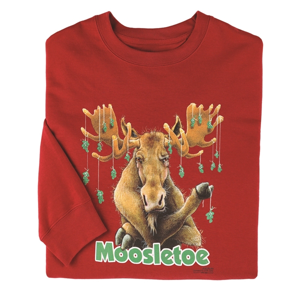 Alternate view: of Moosletoe Crewneck Sweatshirt