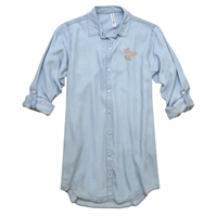 Denim Leaf Button-Down Shirt - 630046
