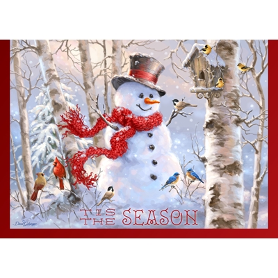 Snowman and Friends in the Forest Cards - Standard