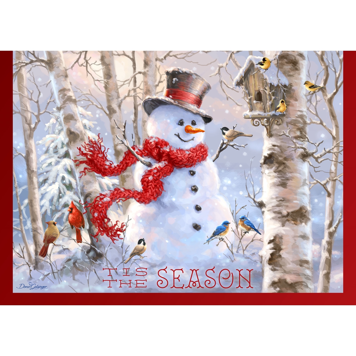 Snowman and Friends in the Forest Cards