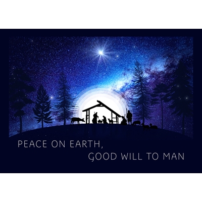 Christmas Nativity Scene Cards - Standard