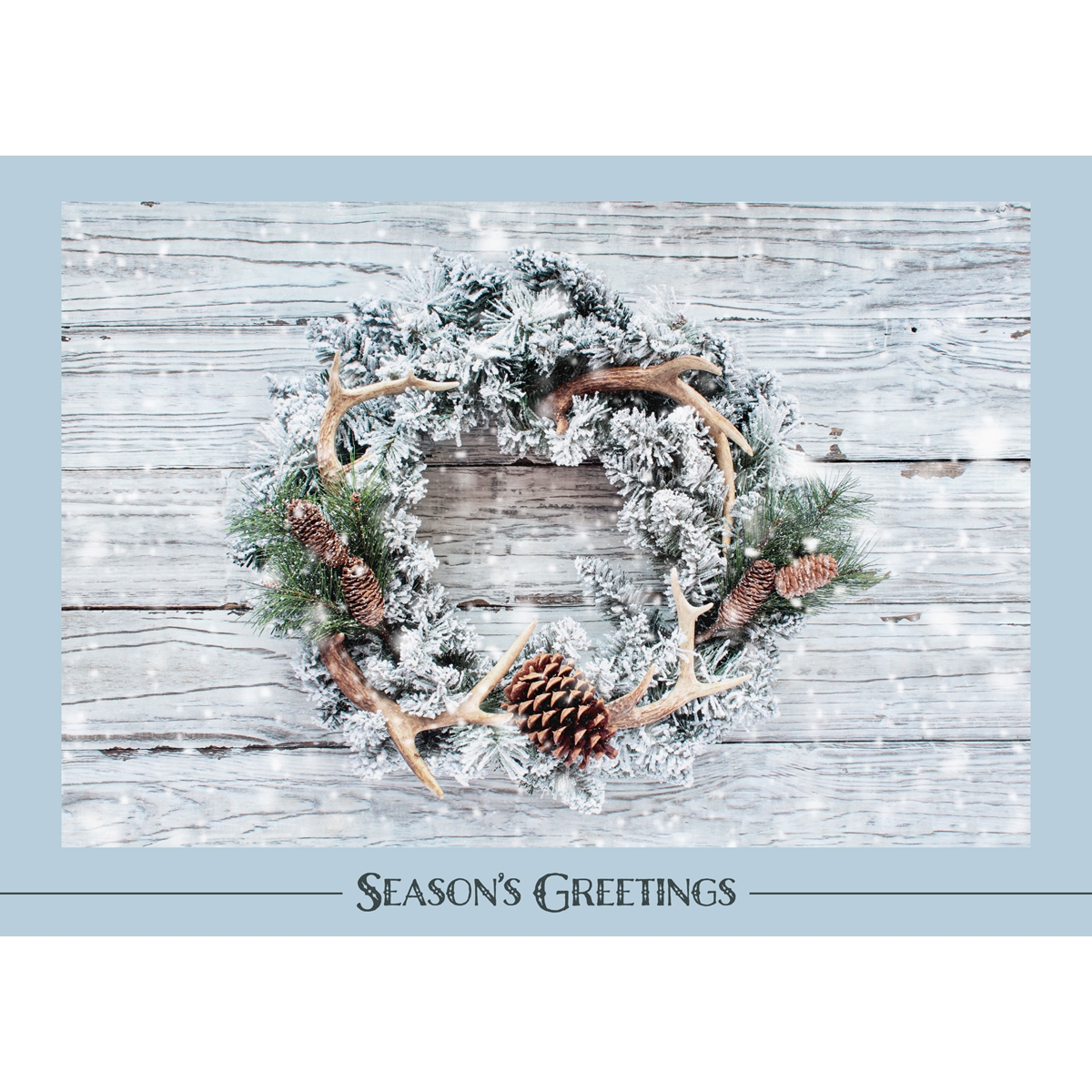 Snowy Wreath Cards - Personalized ($9.00 Fee Included)