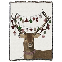 Deer with Decorations Throw - 430053