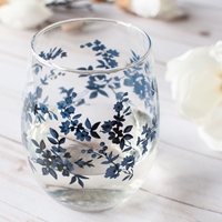 Cottage Floral Stemless Wine Glass - 453021