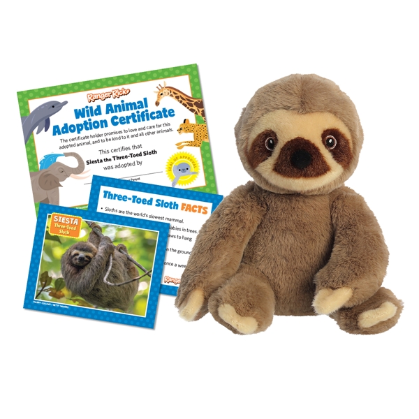 Alternate view: of Ranger Rick Eco-Friendly Adoption Kit - Three-Toed Sloth