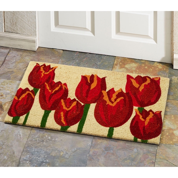 Alternate view: of Spring Tulips Doormat