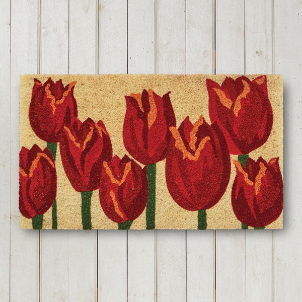 Alternate view:ALT1 of Spring Tulips Doormat