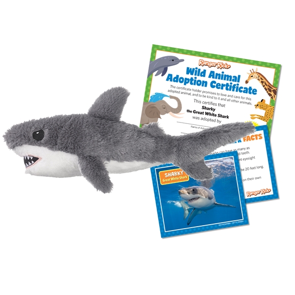 Alternate view: of Ranger Rick Eco-Friendly Adoption Kit - Great White Shark