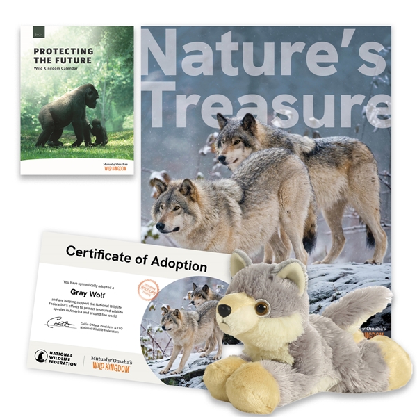 Wild Kingdom Adoption Kit Gray Wolf 