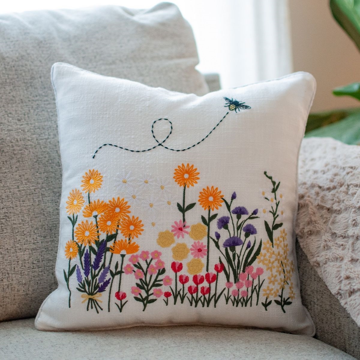 Bumblebee Garden Pillow