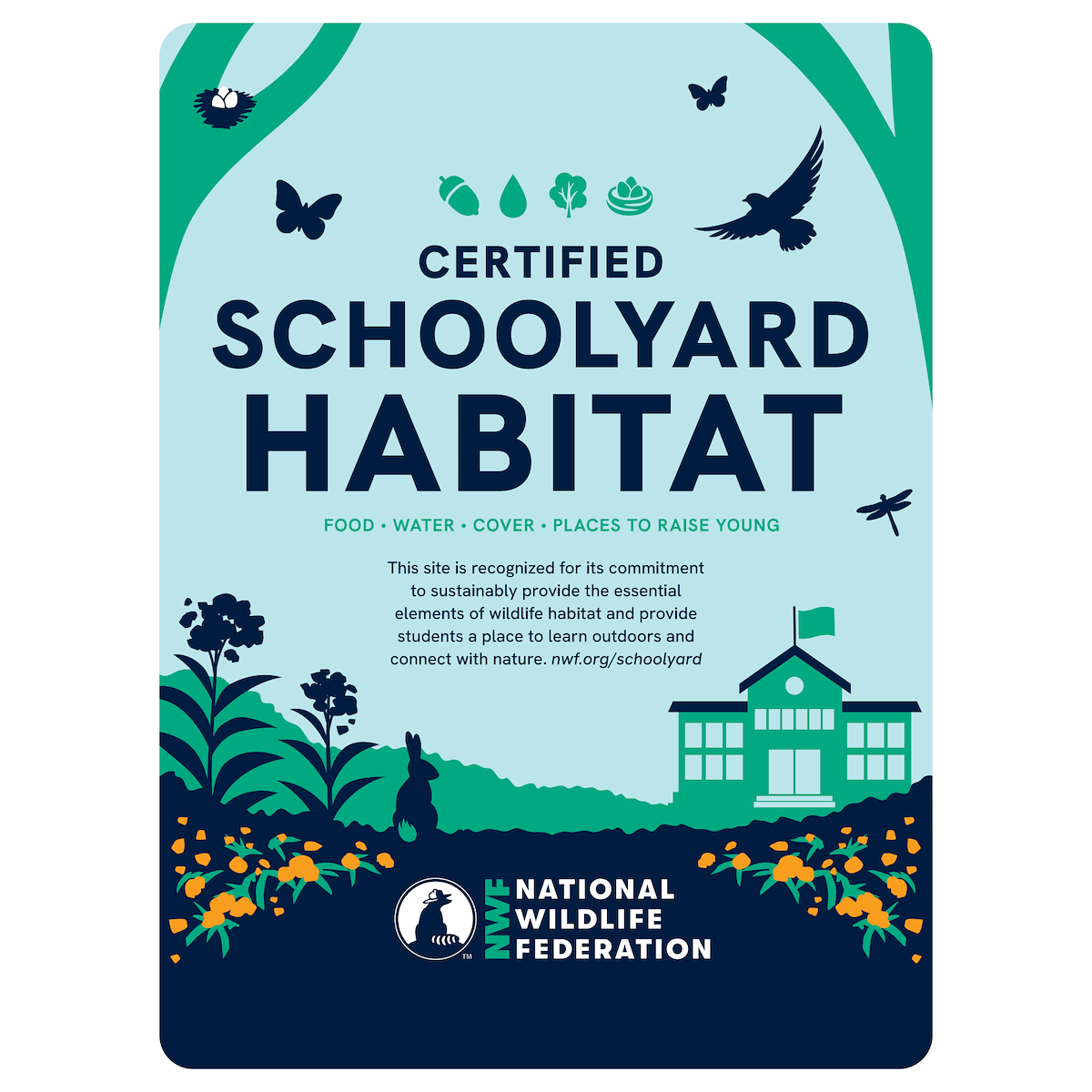 Classic Certified Schoolyard Habitat Sign