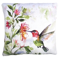 Hummingbird Floral Pillow - 400165