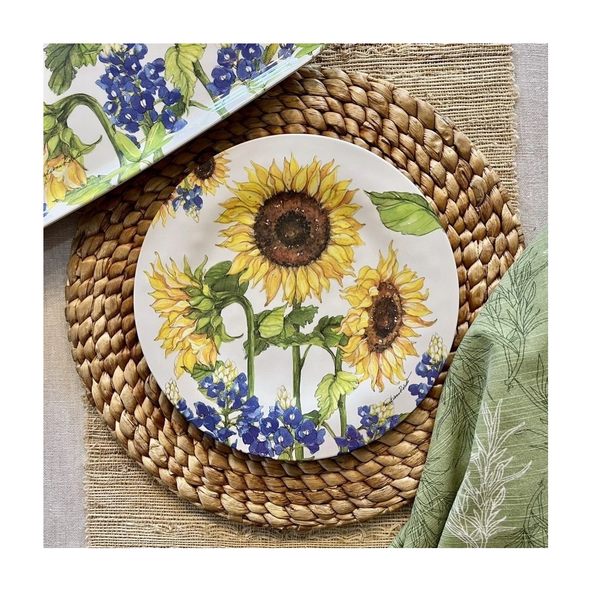 Sunflower Fields Dinner Plate Set