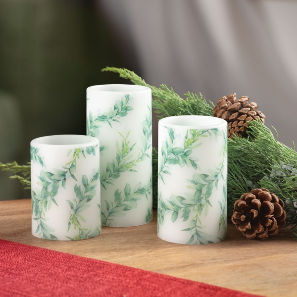 Alternate view:ALT1 of Greenery LED Candle Set